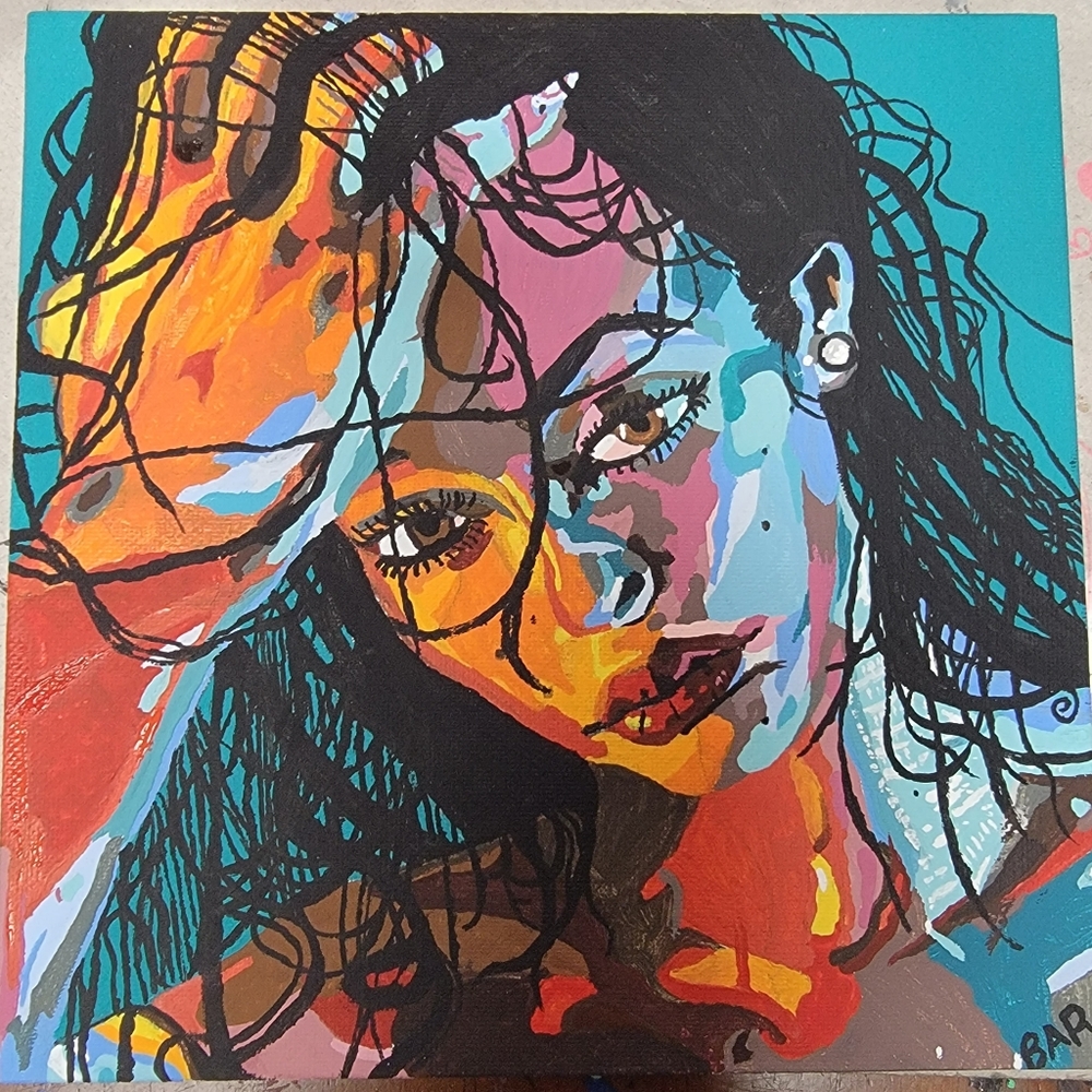 "In the Rain Uncovered", Brynn Rothberg, acrylic, 2021